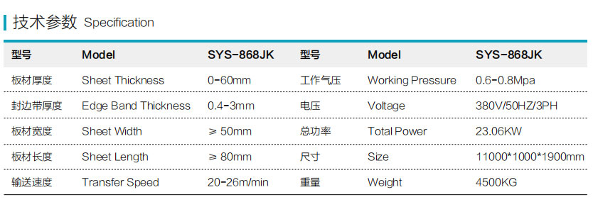 SYS-868JK全自動(dòng)封邊機(jī)